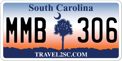 SC license plate MMB306