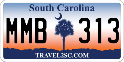 SC license plate MMB313