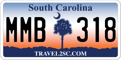 SC license plate MMB318
