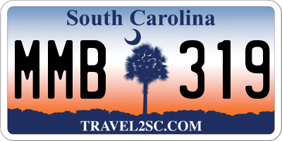 SC license plate MMB319