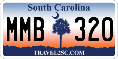 SC license plate MMB320