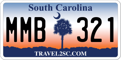 SC license plate MMB321