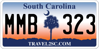 SC license plate MMB323