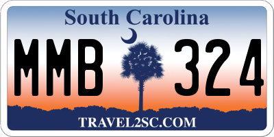SC license plate MMB324