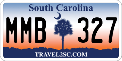 SC license plate MMB327