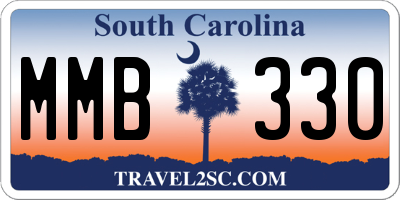 SC license plate MMB330