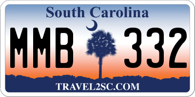SC license plate MMB332