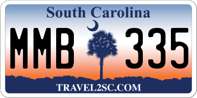 SC license plate MMB335