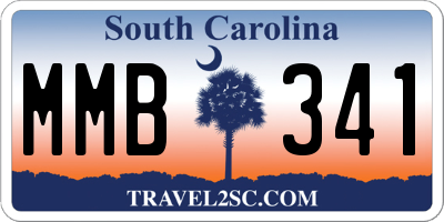 SC license plate MMB341