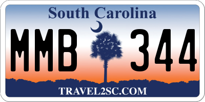 SC license plate MMB344