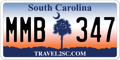SC license plate MMB347