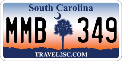 SC license plate MMB349