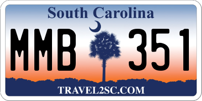 SC license plate MMB351