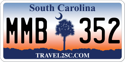 SC license plate MMB352