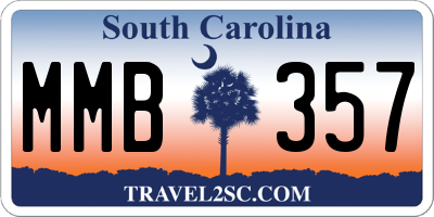 SC license plate MMB357