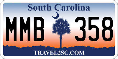 SC license plate MMB358