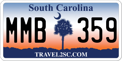 SC license plate MMB359