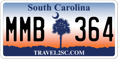 SC license plate MMB364