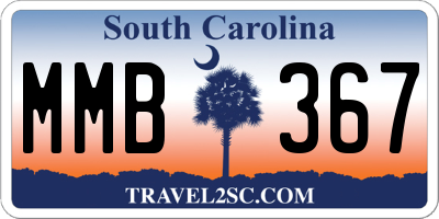 SC license plate MMB367