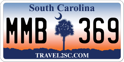 SC license plate MMB369
