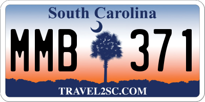 SC license plate MMB371