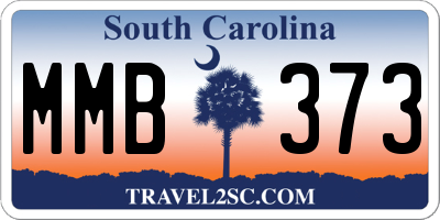 SC license plate MMB373