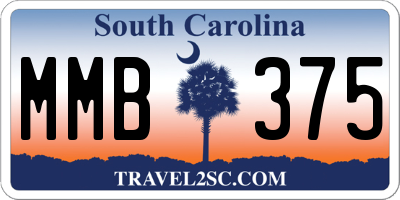SC license plate MMB375