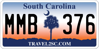 SC license plate MMB376