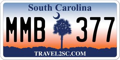 SC license plate MMB377