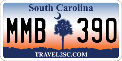 SC license plate MMB390