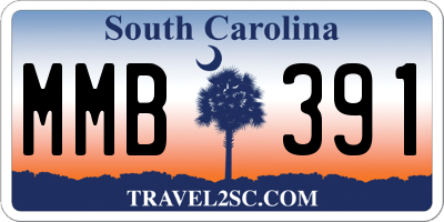 SC license plate MMB391