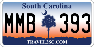 SC license plate MMB393