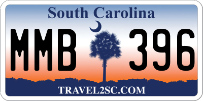 SC license plate MMB396
