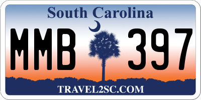 SC license plate MMB397