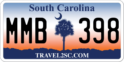 SC license plate MMB398