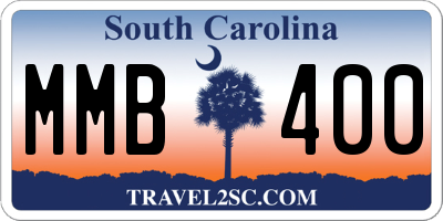 SC license plate MMB400