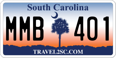 SC license plate MMB401