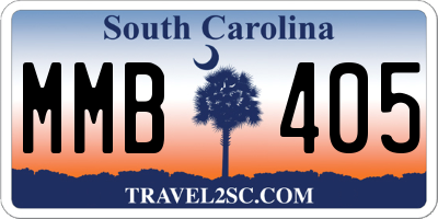 SC license plate MMB405