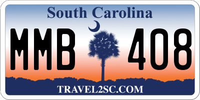 SC license plate MMB408