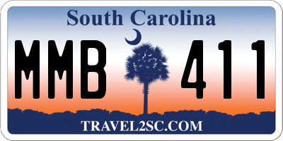 SC license plate MMB411
