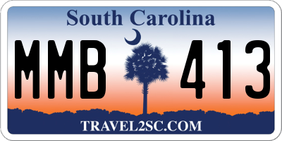 SC license plate MMB413