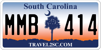 SC license plate MMB414