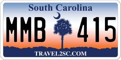 SC license plate MMB415