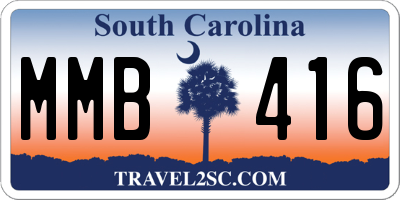 SC license plate MMB416