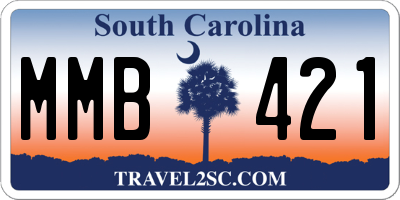SC license plate MMB421