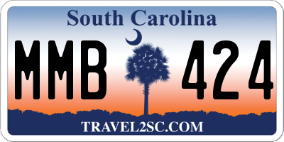 SC license plate MMB424