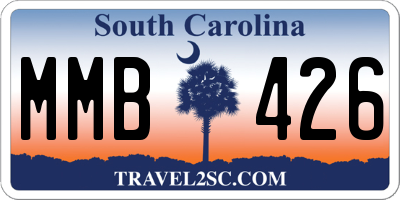 SC license plate MMB426