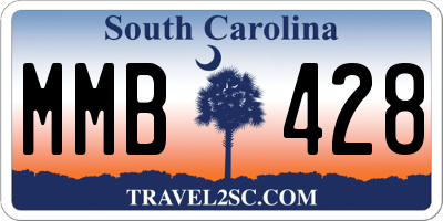 SC license plate MMB428