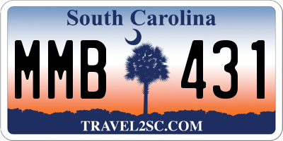 SC license plate MMB431