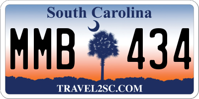 SC license plate MMB434